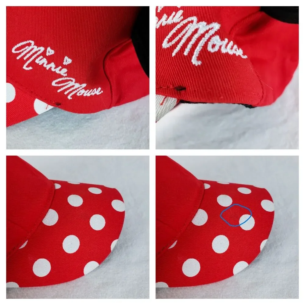 Disney Parks Minnie Mouse Snapback Hat Youth 54-57cm / Adult Small Polka Dot